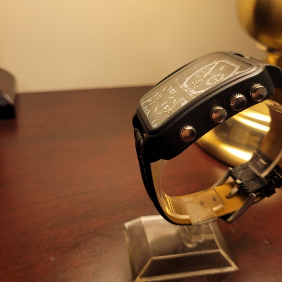 Brand New Black Multi-Dial Squared Men's Watch - Picture 5 of 5